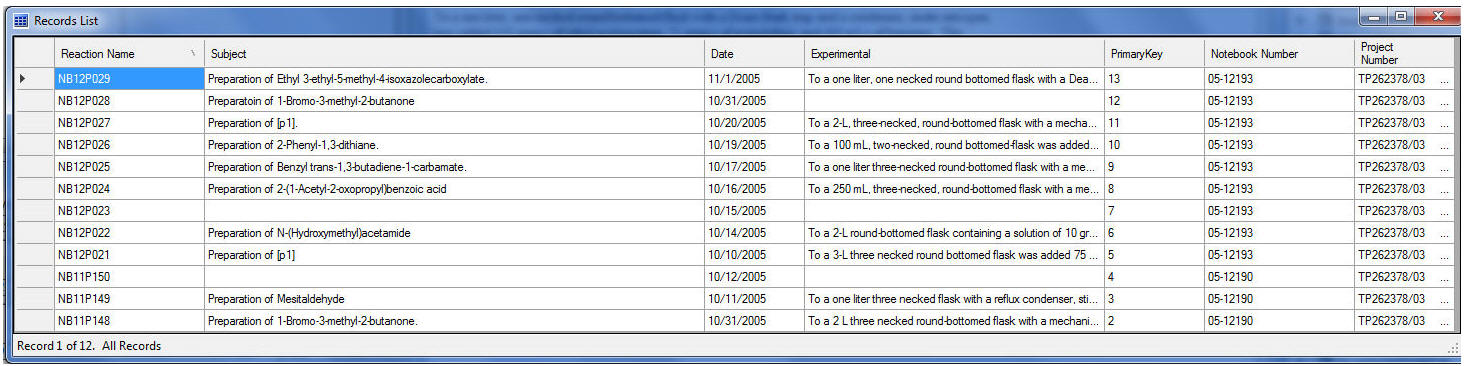 Table List